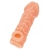 Телесная закрытая насадка с венками Cock Sleeve Size L - 17,6 см. - KOKOS - в Березниках купить с доставкой