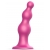 Розовая насадка Strap-On-Me Dildo Plug Beads size S - Strap-on-me - купить с доставкой в Березниках