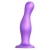 Фиолетовая насадка Strap-On-Me Dildo Plug Curvy size L - Strap-on-me - купить с доставкой в Березниках