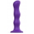 Фиолетовая насадка Strap-On-Me Dildo Geisha Balls size M - Strap-on-me - купить с доставкой в Березниках