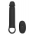 Черная насадка-удлинитель с вибрацией Vibrating Extender With Remote - Dream Toys - в Березниках купить с доставкой