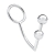 Кольцо на пенис с анальным стимулятором Two Bead Stainless Steel Anal Hook   Cock Ring - BlueLine - в Березниках купить с доставкой