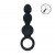Черная анальная елочка Beaded Silicone Anal Probe with Loop - Shots Media BV