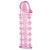 Гелевая розовая насадка на фаллос с шипами - 12 см. - Toyfa Basic - в Березниках купить с доставкой