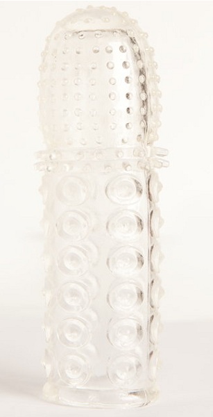 Прозрачная закрытая гелевая насадка - 13,5 см. - Toyfa Basic - в Березниках купить с доставкой