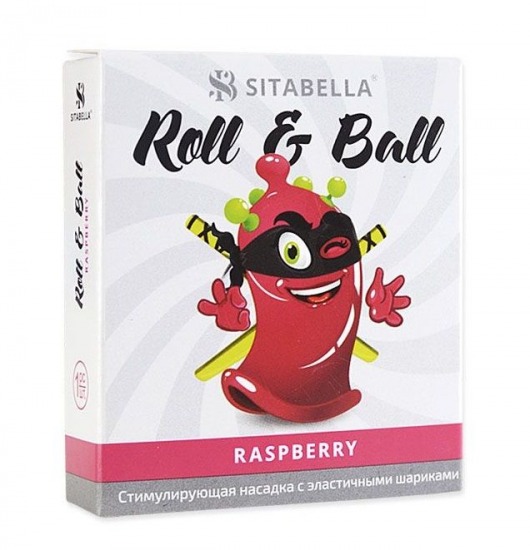 Стимулирующий презерватив-насадка Roll   Ball Raspberry - Sitabella - купить с доставкой в Березниках