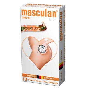 Розовые презервативы Masculan Ultra Long Pleasure с колечками, пупырышками и продлевающим эффектом - 10 шт. - Masculan - купить с доставкой в Березниках