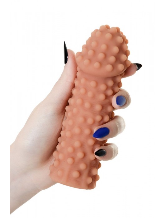 Телесная насадка на фаллос с бугорками KOKOS Extreme Sleeve 10 - 15,8 см. - KOKOS - в Березниках купить с доставкой