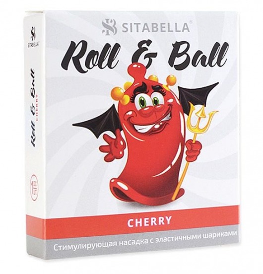 Стимулирующий презерватив-насадка Roll   Ball Cherry - Sitabella - купить с доставкой в Березниках