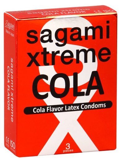 Ароматизированные презервативы Sagami Xtreme COLA - 3 шт. - Sagami - купить с доставкой в Березниках