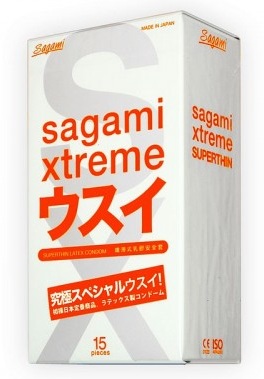 Ультратонкие презервативы Sagami Xtreme SUPERTHIN - 15 шт. - Sagami - купить с доставкой в Березниках