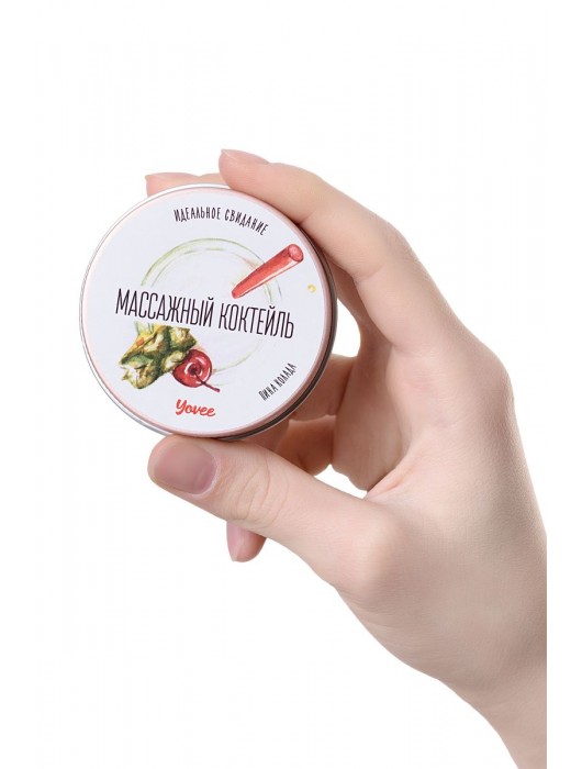 Массажная свеча «Массажный коктейль» с ароматом пина колады - 30 мл. - ToyFa - купить с доставкой в Березниках