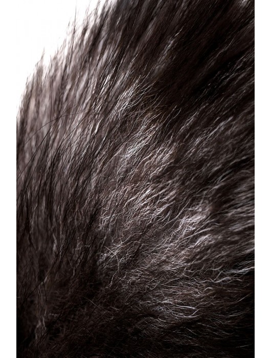 Серебристая металлическая анальная втулка с хвостом чернобурой лисы - размер S - ToyFa - купить с доставкой в Березниках