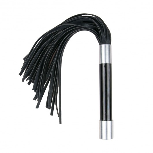 Черная плеть Easytoys Flogger With Metal Grip - 38 см. - Easy toys - купить с доставкой в Березниках