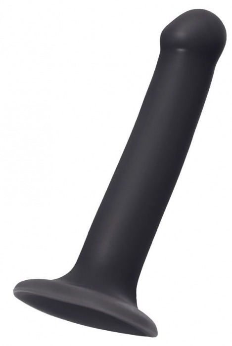 Черный фаллос на присоске Silicone Bendable Dildo M - 18 см. - Strap-on-me - купить с доставкой в Березниках