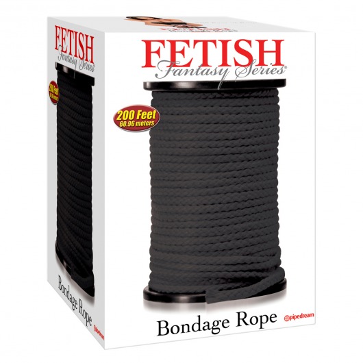 Черная веревка для связывания Bondage Rope - 60,9 м. - Pipedream - купить с доставкой в Березниках