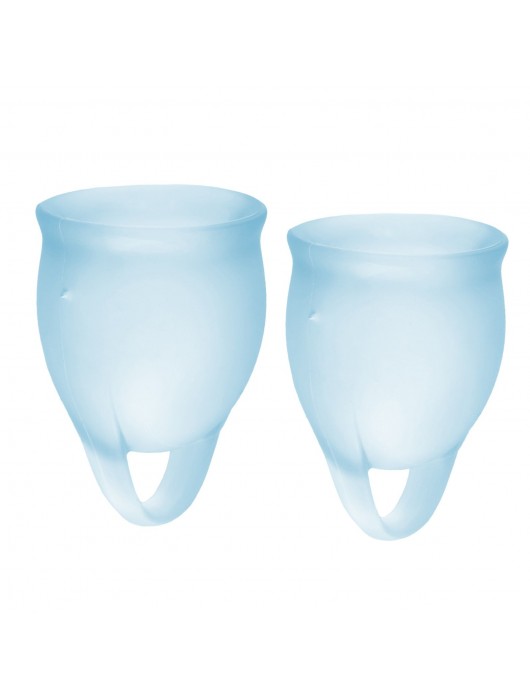 Набор голубых менструальных чаш Feel confident Menstrual Cup - Satisfyer - купить с доставкой в Березниках
