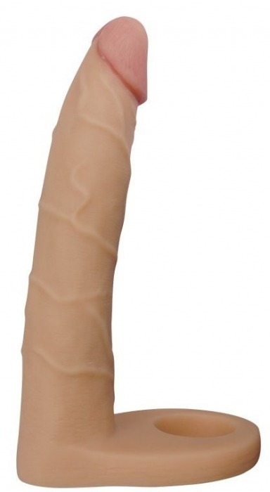 Телесная насадка-фаллоимитатор для двойного проникновения - 17 см. - Lovetoy - купить с доставкой в Березниках