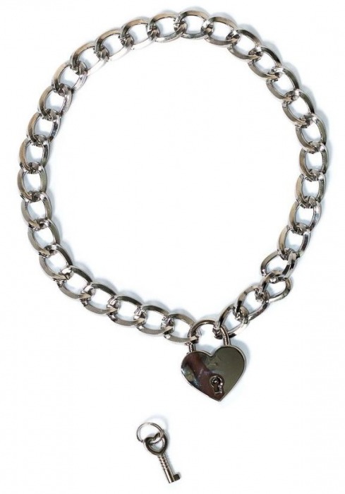 Серебристый ошейник Embrace с ключиком - Lola Games - купить с доставкой в Березниках