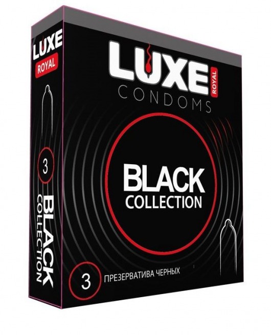 Черные презервативы LUXE Royal Black Collection - 3 шт. - Luxe - купить с доставкой в Березниках