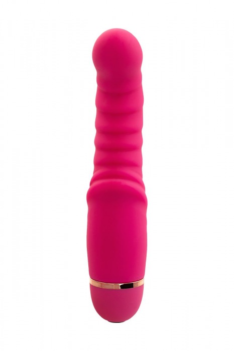 Розовый ребристый вибратор Capy - 17,4 см. - A-toys