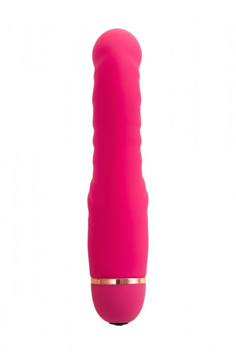 Розовый ребристый вибратор Capy - 17,4 см. - A-toys