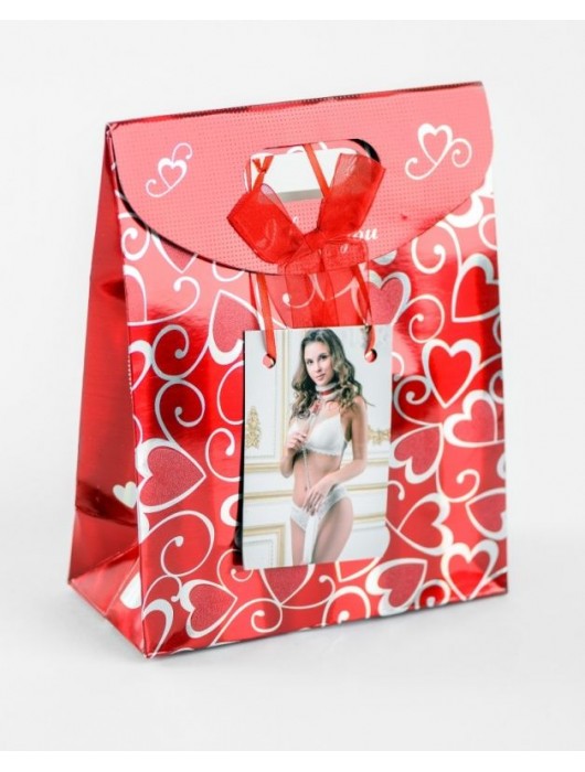 Бело-красный ошейник из натуральной кожи с нежным мехом - БДСМ Арсенал - купить с доставкой в Березниках