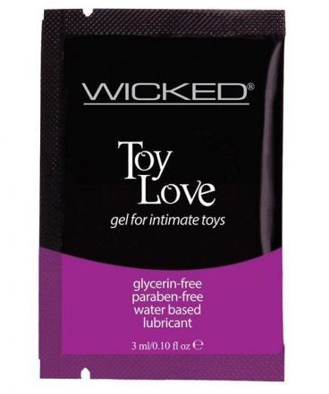 Лубрикант на водной основе для использования с игрушками WICKED Toy Love - 3 мл. - Wicked - купить с доставкой в Березниках