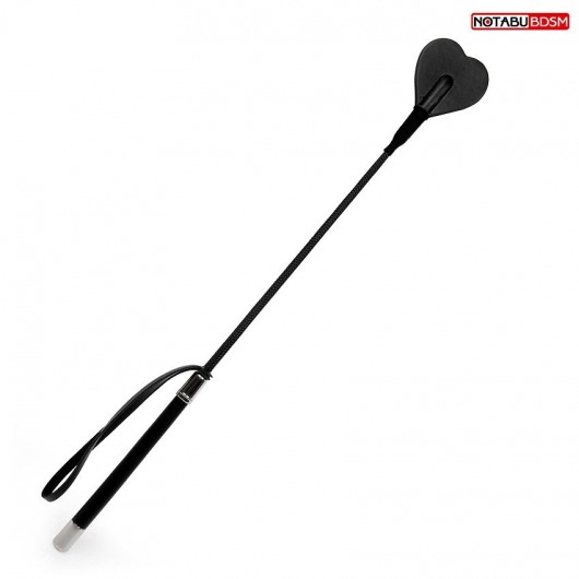 Черный стек с наконечником-сердечком - 54 см. - Notabu - купить с доставкой в Березниках