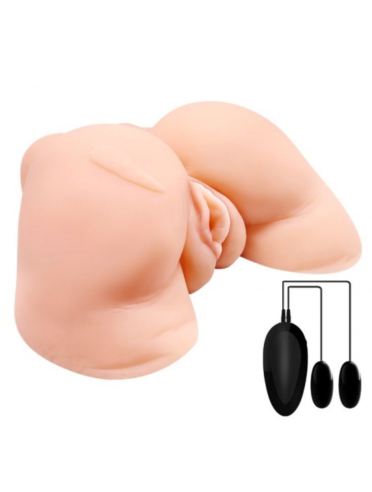Телесная вибровагина Julie с 2 рабочими отверстиями - Baile - в Березниках купить с доставкой