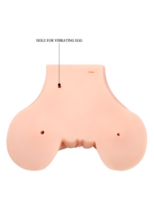 Телесная вибровагина Julie с 2 рабочими отверстиями - Baile - в Березниках купить с доставкой