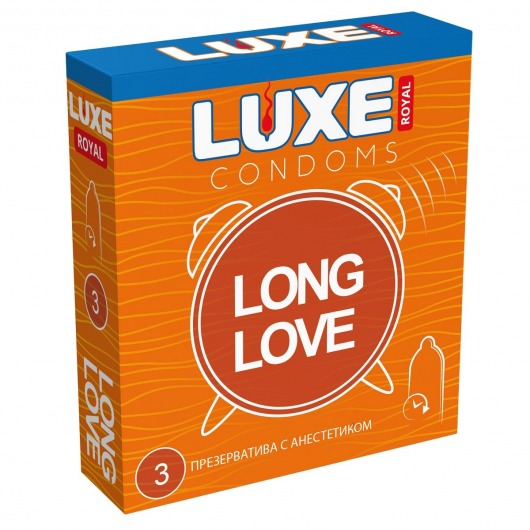 Презервативы с продлевающим эффектом LUXE Royal Long Love - 3 шт. - Luxe - купить с доставкой в Березниках