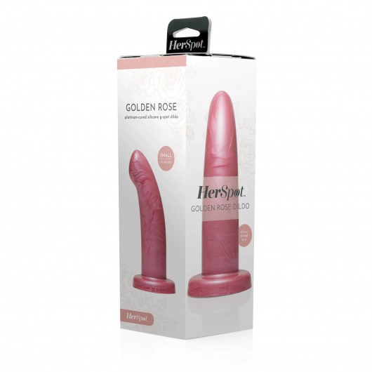 Розовый фаллоимитатор Golden Rose Dildo Small - 13,5 см. - Fleshlight