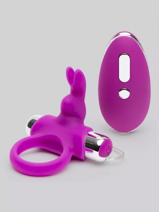 Лиловое виброкольцо с пультом ДУ Remote Control Cock Ring - Happy Rabbit - в Березниках купить с доставкой