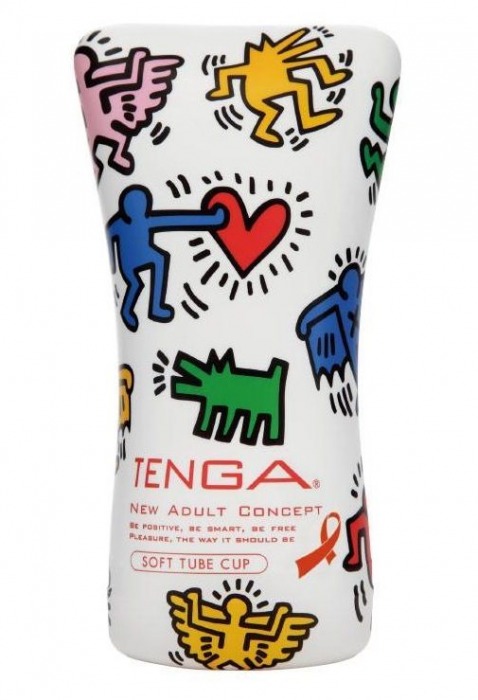 Мастурбатор-туба Keith Haring Soft Tube CUP - Tenga - в Березниках купить с доставкой