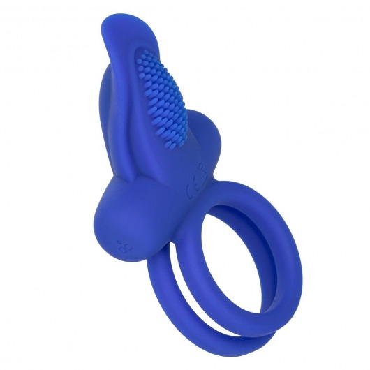 Синее перезаряжаемое эрекционное кольцо Silicone Rechargeable Dual Pleaser Enhancer - California Exotic Novelties - в Березниках купить с доставкой