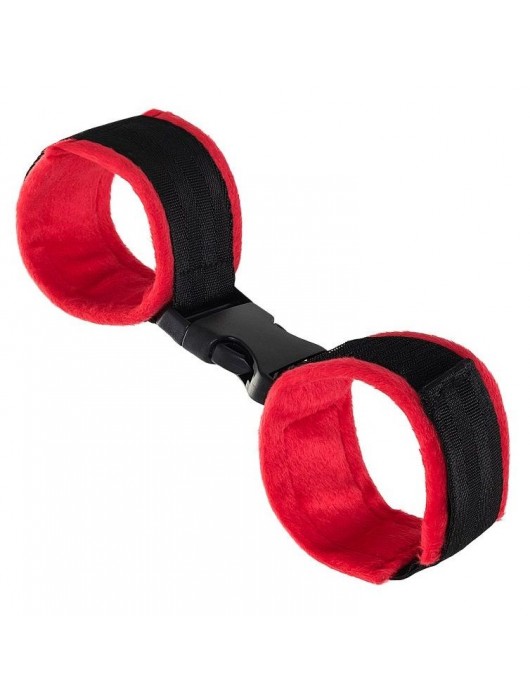 Красно-черные велюровые оковы Anonymo - ToyFa - купить с доставкой в Березниках