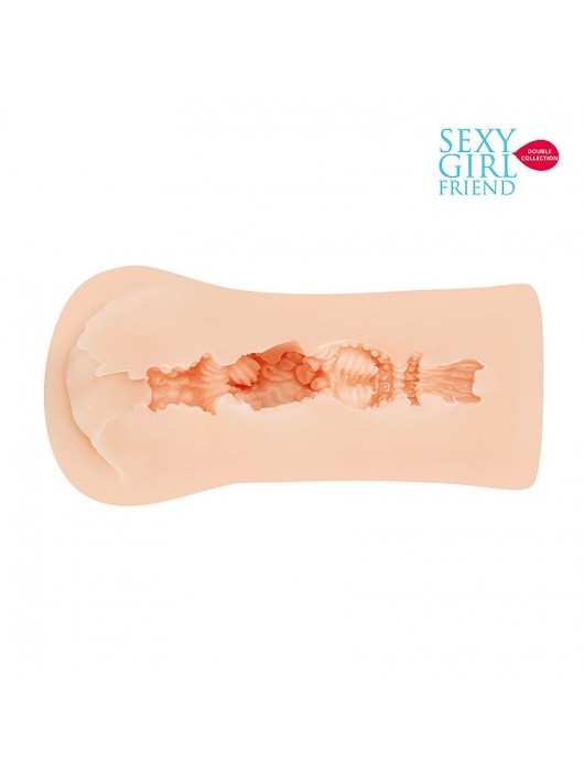 Телесный мастурбатор-вагина со складками на входе - Bior toys - в Березниках купить с доставкой