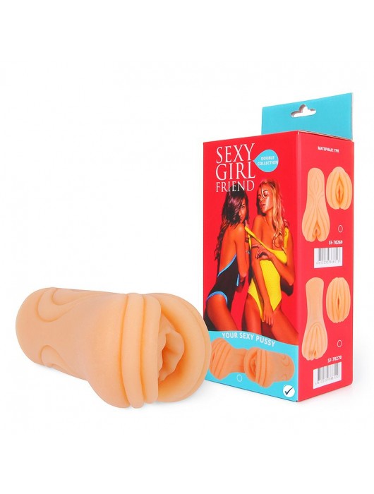 Телесный мастурбатор-вагина со складками на входе - Bior toys - в Березниках купить с доставкой