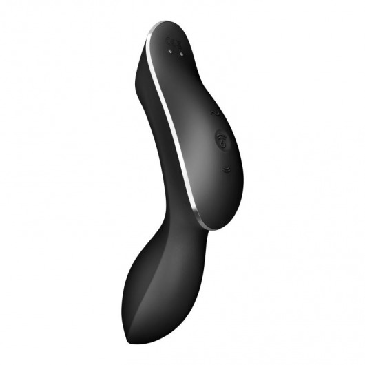 Черный вибромассажер с вакуумной стимуляцией Curvy Trinity 2 - Satisfyer