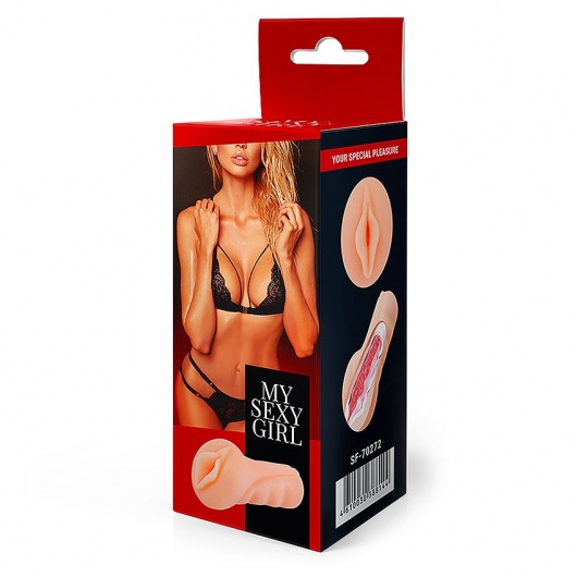 Реалистичный мастурбатор-вагина с рельефной внутренней поверхностью - Bior toys - в Березниках купить с доставкой