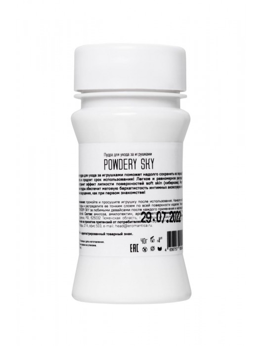 Пудра для ухода за игрушками Powdery Sky с ароматом мяты - 40 гр. - Eromantica - купить с доставкой в Березниках