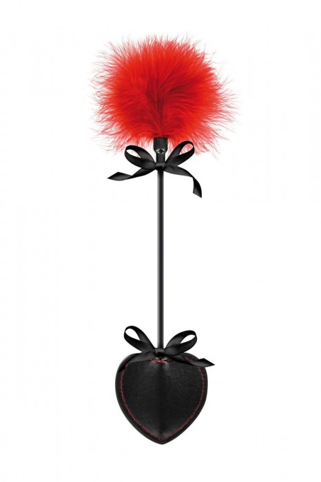Стек с пуховкой Sweet Caress Feather Whip - 44 см. - Sweet Caress - купить с доставкой в Березниках