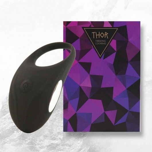 Черное эрекционное виброкольцо Thor Cockring - FeelzToys - в Березниках купить с доставкой