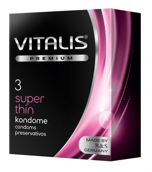 Ультратонкие презервативы VITALIS PREMIUM super thin - 3 шт. - Vitalis - купить с доставкой в Березниках