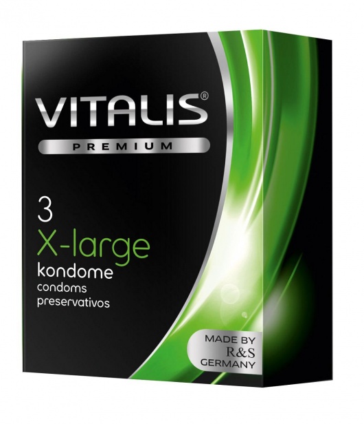 Презервативы увеличенного размера VITALIS PREMIUM x-large - 3 шт. - Vitalis - купить с доставкой в Березниках