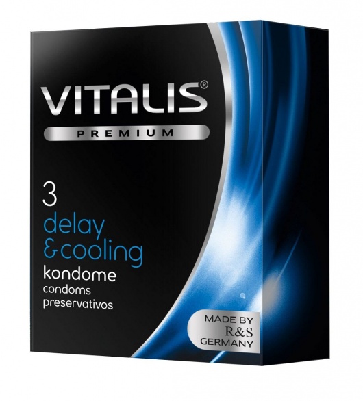 Презервативы VITALIS PREMIUM delay   cooling с охлаждающим эффектом - 3 шт. - Vitalis - купить с доставкой в Березниках