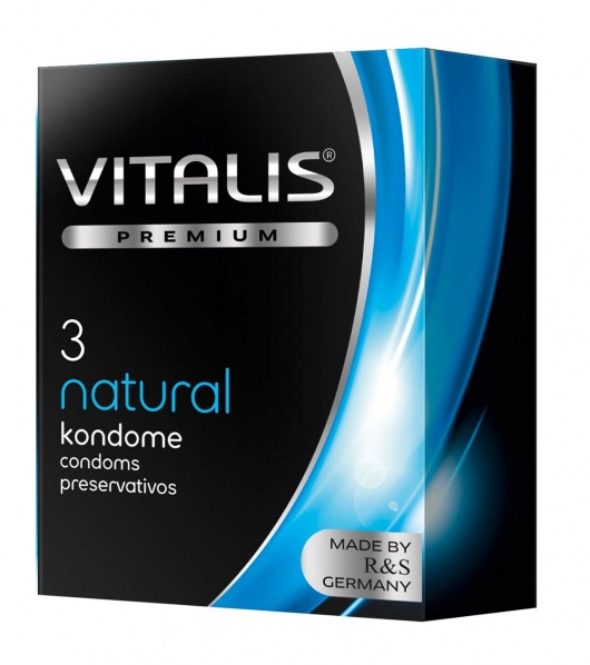 Классические презервативы VITALIS PREMIUM natural - 3 шт. - Vitalis - купить с доставкой в Березниках