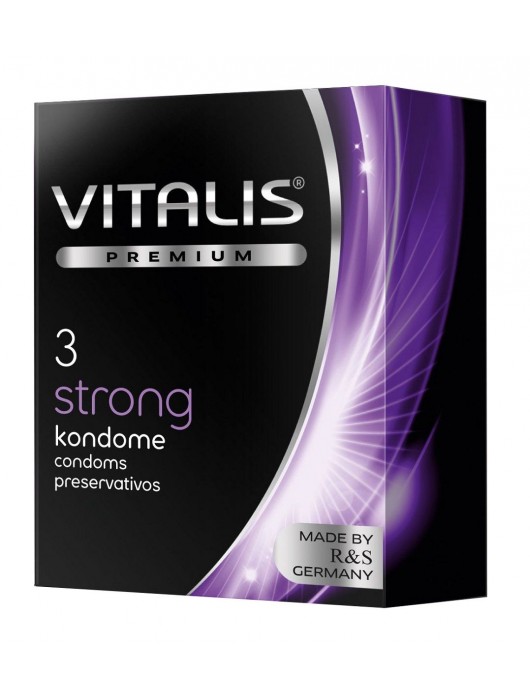 Презервативы с утолщенной стенкой VITALIS PREMIUM strong - 3 шт. - Vitalis - купить с доставкой в Березниках