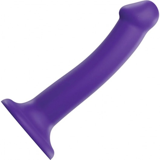 Фиолетовый фаллоимитатор-насадка Strap-On-Me Dildo Dual Density size M - 18 см. - Strap-on-me - купить с доставкой в Березниках